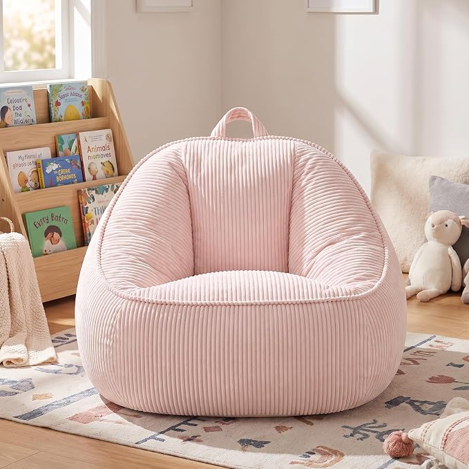 HUGHEAVEN Comfy Kids Bean Bag Chair, Soft Bean Bag Seat for Boys and Girls | Bean Bag Chair for Kids, Cozy Reading Chair & Stuffed Floor Sofa, Floor Chair for Gaming, Reading, Lounging & TV - Image 8