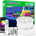 100FT Boat Lights LED Waterproof, 12V Marine Light Strip for Boat, RGB Marine LED Strip 12V with App & Remote for Pontoon Interior and Exterior, Night Fishing Lighting for Jon, Yacht, Kayak, Deck by Tendist