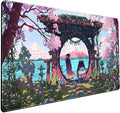Pink Japan Desk Pad Anime Gaming Green Mouse Pad Large Mouse Pad For Desk Computer Pc Laptop Office Decor For Women, Anime Mouse Keyboard Pad Stitched Edges Non-Slip Rubber Mat Desk Pad (31.5x15.7 In) by Mechanical+Cattle