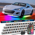 Nilight 4PCS Aluminum Dream Color LED Underglow Strip Lights APP & Remote by Nilight