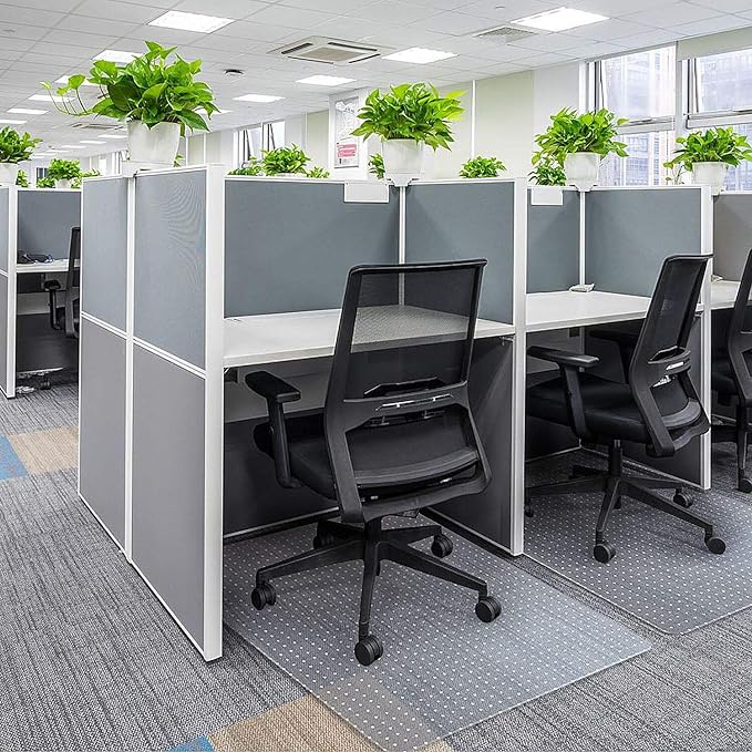 Azadx Clear Office Chair Mat for Low and No Pile Carpeted Floor 36'' x 48'' | Plastic Computer Desk Chair Mat on Carpet for Easy Rolling, Durable Carpet Protector Mat (36 x 48'' Rectangle) - Image 2