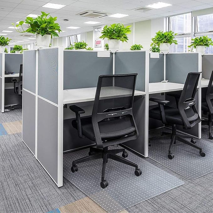 Azadx Office Chair Mat for Carpet Large Desk Chair Mat for Carpeted Floors | Floor Mat for Office Chair on Low, Standard and No Pile Carpeted Floors Durable Carpet Protector Mat (45x 53'' Rectangle) - Image 2
