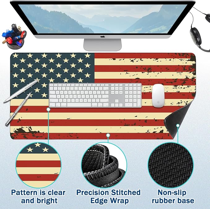 Mouse Pad Gaming - Desk Mat for Keyboard and Mouse - Large Mouse Pads for Desk, Gaming Mousepad with Non-Slip Base, Desks Pad (31.5" X 11.8") for Game, Office and Home - Image 2