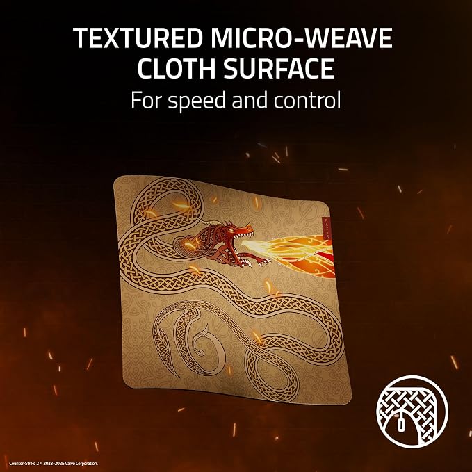 Razer Gigantus V2 Soft Gaming Mouse Pad (Large), Counter-Strike 2 Edition | Textured Micro-Weave Cloth Surface, Thick, High-Density Rubber Foam, Anti Slip Base - Image 2