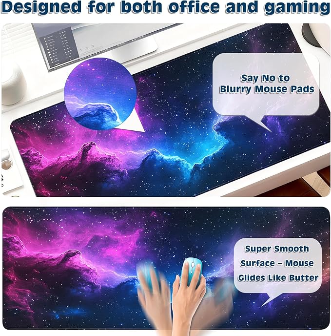 Gaming Mouse Pad, Desk Mat for Keyboard and Mouse, Large Mouse Pad for Desk, Computer Mousepad - Image 4