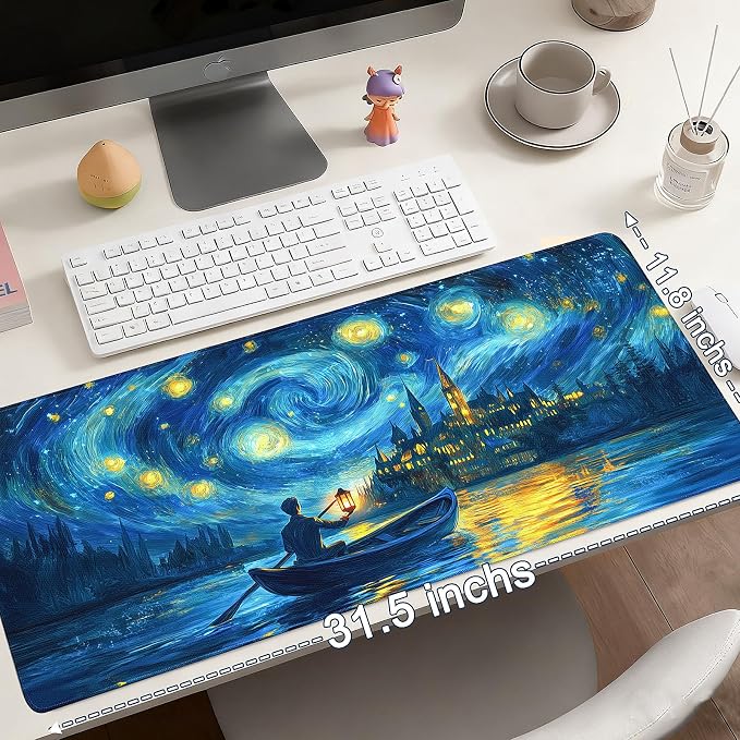 Mouse Pad Gaming - Desk Mat for Keyboard and Mouse - Large Mouse Pads for Desk, Gaming Mousepad with Non-Slip Base, Desks Pad (31.5" X 11.8") for Game, Office and Home - Image 6