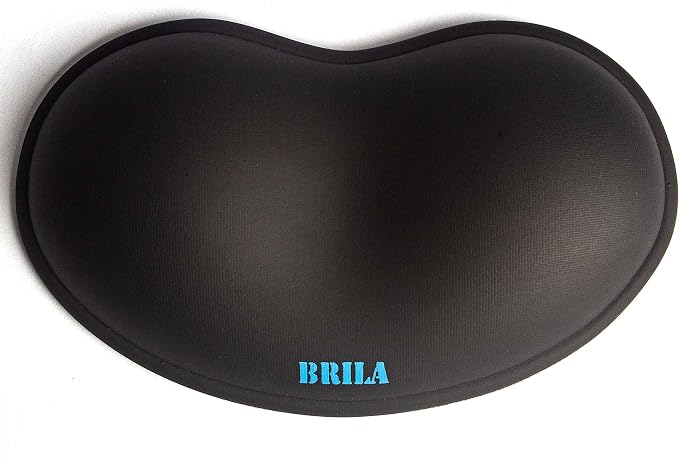 BRILA Ergonomic Silicone Mouse Wrist Rest, Cooling Silica Gel PU Leather Mouse Wrist Support Pad for Office Work and Laptop Computer Gaming by BRILA