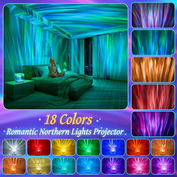 Galaxy Projector Night Light Projector, 18-Color Ocean Havie Lamp Gift Box - Image 2