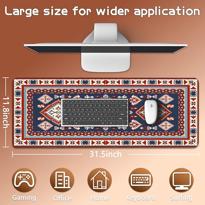 Mouse Pad Gaming - Desk Mat for Keyboard and Mouse - Large Mouse Pads for Desk, Gaming Mousepad with Non-Slip Base, Desks Pad (31.5" X 11.8") for Game, Office and Home - Image 6