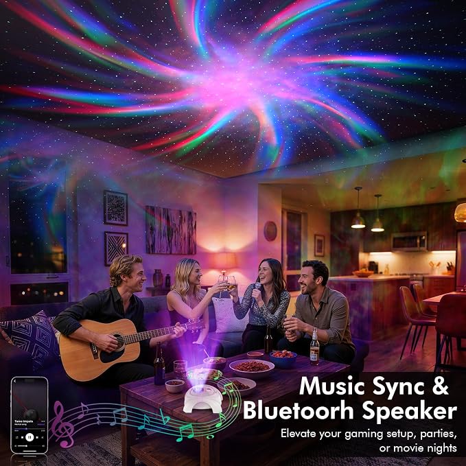 Rossetta Dual Lens Galaxy Star Aurora Projector Night Light for Bedroom - Image 5