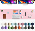 Aothia Faux Leather Desk Mat - Large Mouse Pad, Non-Slip PU Leather Blotter, Waterproof Writing Surface for Office and Home (Fairy Pink, 63" x 17") by AothiaSimpleNaturalUnique