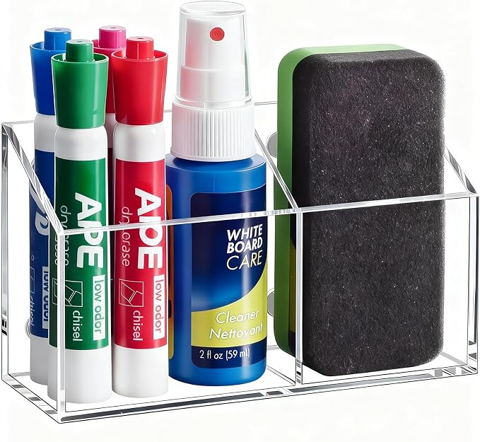 Acrylic Magnetic Pen Holder for Whiteboard,Fridge, School Supplies - Image 8