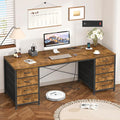 60 Inch Computer Desk with 8 Drawers for Home Office, Bedroom, Living Room by YomiluveDesign