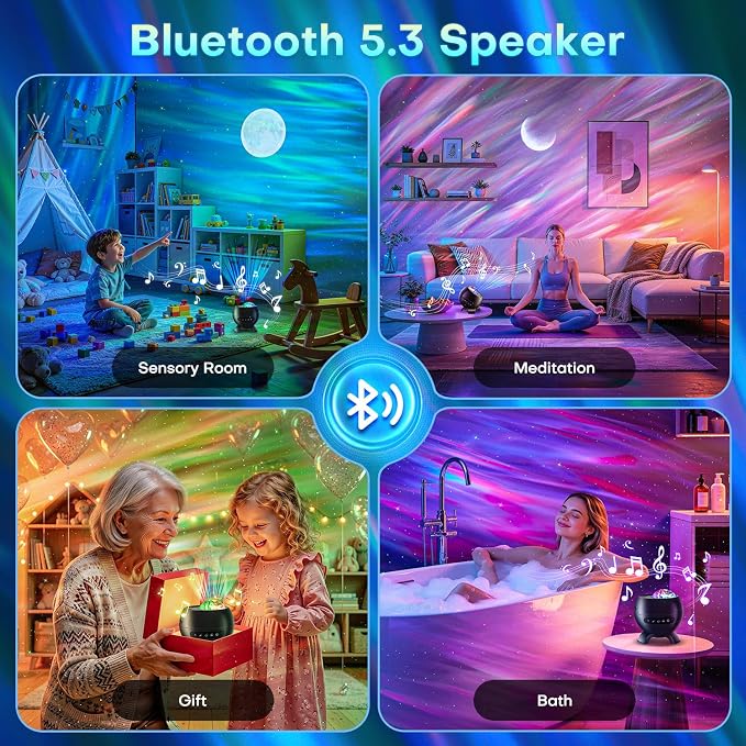 LED Light Gifts Home Decor Light Projector with 375 Effects, Bluetooth - Image 9
