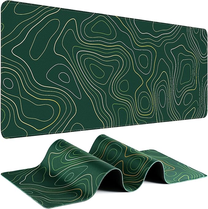 Gaming Mouse Pad - (31.5"×11.8") Topographic Large Mouse Pads for Desk - Desk Mat for Keyboard and Mouse with Non-Slip Base, Desks Pad Matfor Game/Office & Home by Unknown