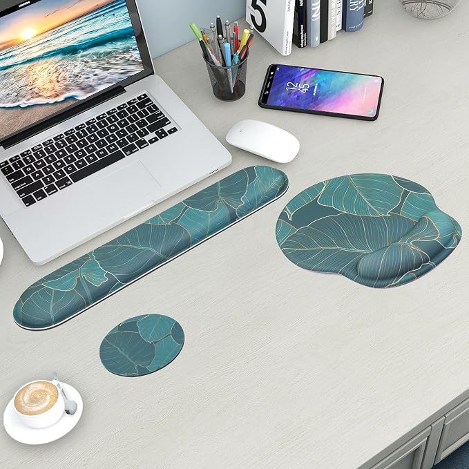 Mouse Pad and Keyboard Wrist Rest Support,Ergonomic Mouse Pad Set - Image 5