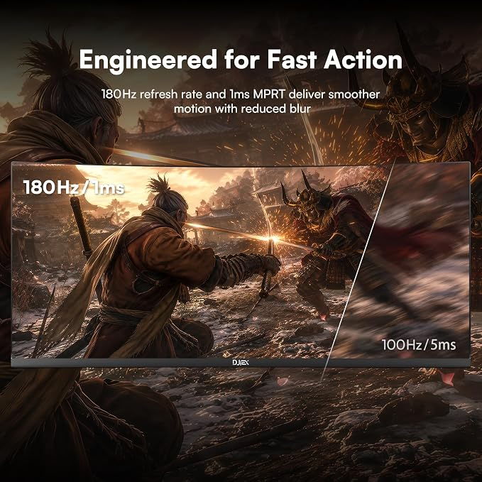34 Inch Ultrawide Curved Gaming Monitor, 180Hz, Height Adjustable | WQHD 3440x1440, 1500R, 4000:1, 127% sRGB, FreeSync, 16.7M, Curvature & 178° Viewing Angle, Base for Computer, Business - Image 5