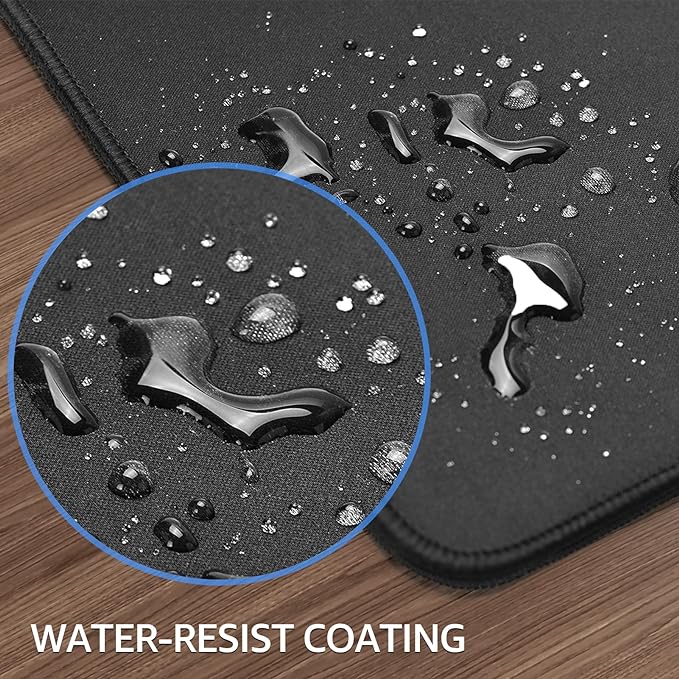KTRIO Large Gaming Mouse Pad Desk Mat for Gamer, 31.5" x 15.7", Black, XXL | Extended Size Design, Superior Micro-Weave Cloth, Non-Slip Rubber Base, Durable Stitched Edges, Water-Resistant Coating - Image 5