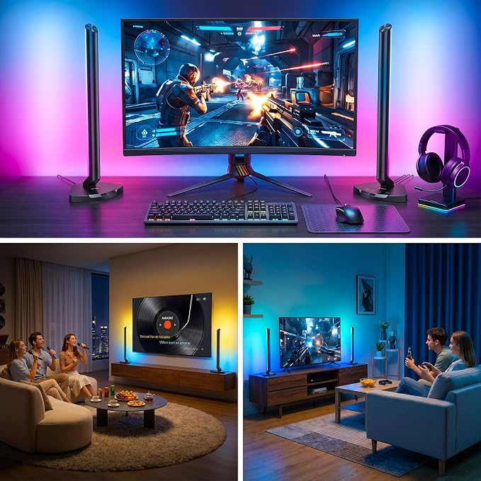 RIYO Smart Gaming Light Bars RGBIC Screen Color Sync Desk Light - Image 6