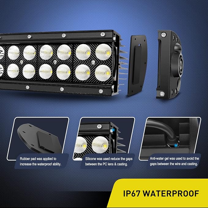 Nilight - 71013C-A 32" 180W Spot Flood Combo High Power LED Driving Lamp LED Light Bar Off Road Fog Driving Work Lights for SUV Boat Jeep Lamp,2 Years Warranty - Image 5