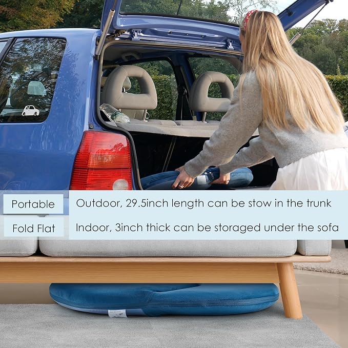 Nnewvante Floor Chair,42 Position Adjustable Back Support,Blue | Soft Crystal Velvet Cushion Floor Seat with Washable Cover for Meditation, Gaming, Reading, Classroom, Relaxing - Image 5