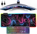 Mouse Pad 31.5 X 11.8 Inches RGB Mouse Mat with 13 Light Modes | Touch Control, Large Gaming Mousepad with Non-Slip Rubber Base for Office & Game, Model-J by FoBianJie