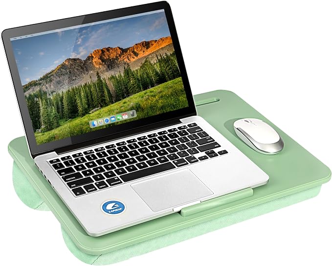 LAPGEAR The Original Lap Desk – Sage Green, Fits 17" Laptops by LapGear