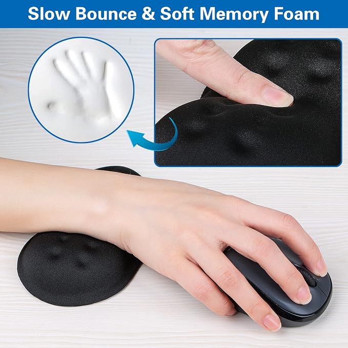 2 Pack Mouse Wrist Rest, Canjoy Wrist Rest for Mouse Memory Foam Wrist Pad - Image 6