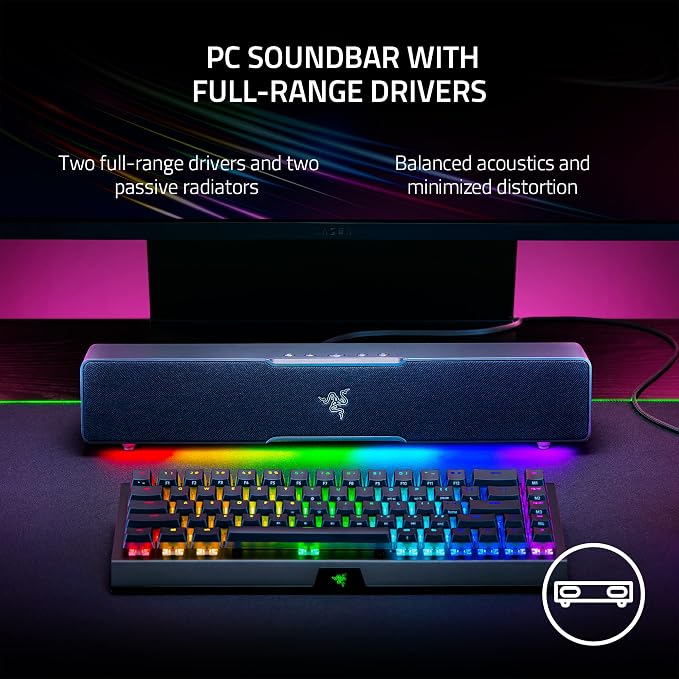 Razer Leviathan V2 X, PC Soundbar with Full-Range Drivers, Black - Image 2