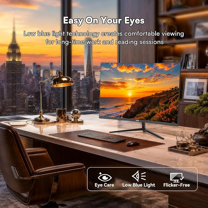 24 Inch Curved Monitor, FHD 1080P 100Hz VA Computer Display for PC | 3000R VA Screen, 4000:1 Contrast, 98% sRGB, HDR10, FreeSync, HDMI VGA, VESA 75x75mm, Low Blue Light for Office, Study, Home - Image 4