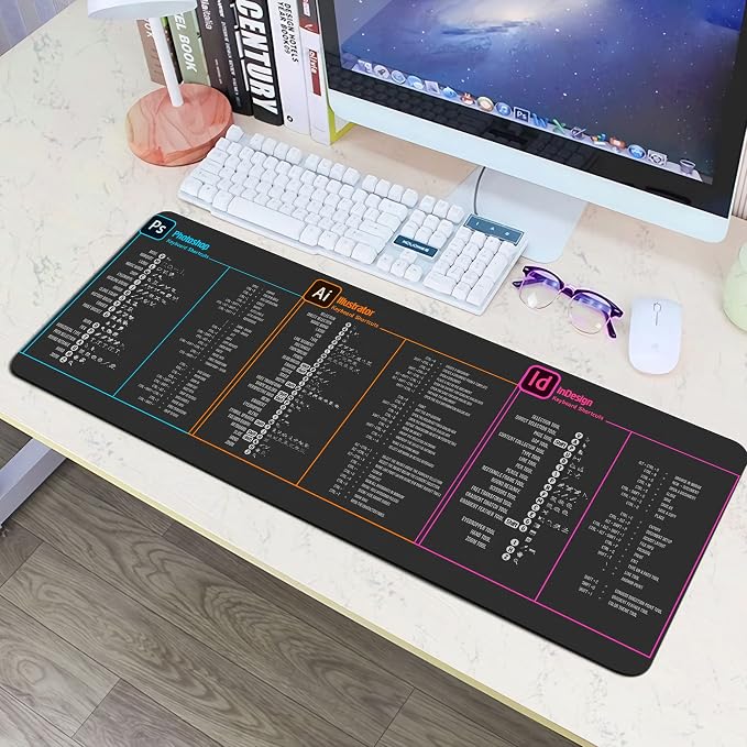 Designer Photo Editing Software Mouse mat, photoshop shortcut Keyboard tips gifts for beginner photographers gifts,photography gifts mouse pad large desk mats KMH - Image 4