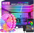 LETIANPAI Led Strip Lights, 82ft/25m Long Smart Led Light Strips Music Sync 5050 RGB Color Changing Rope Lights,Bluetooth APP/IR Remote/Control Led Lights for Bedroom,Home Decoration,Party,Festival by LETIANPAI