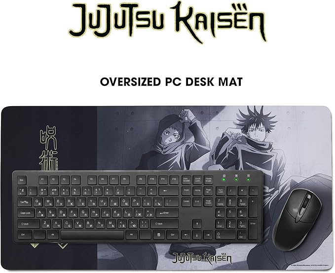 Jujutsu Kaisen Large Gaming Mouse Pad 31"x15" XL Computer Desk Mat, Anime | Jujutsu Kaisen anime gaming mouse pad, Oversized 31x15in , smooth fabric top, stitched edges, non-slip rubber base. - Image 2
