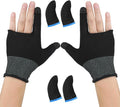 2 Pairs Mobile Gaming Gloves, Ultra-Thin Mobile Gaming Gloves Touchscreen Game Finger Sleeves Game Glove for Sweaty Hands Anti-Sweat Finger Sleeve Breathable for Phone Tablet Players Streamer by Vin+Beauty