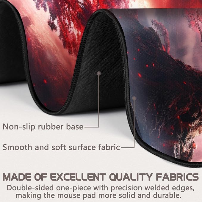 Mouse Pad Gaming - Desk Mat for Keyboard and Mouse - Large Mouse Pads for Desk, Gaming Mousepad with Non-Slip Base, Desks Pad (31.5" X 11.8") for Game, Office and Home - Image 2