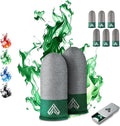 6PCS Gaming Finger Sleeves. 0.29MM Silver Fiber, Anti Sweat, Extremely Thin,Breathable Touchscreen dedales Gamer Finger Cover Thumb Sleeve Fit Phone Game Tablet Devices. (Green) by Unknown