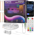 PAUTIX COB LED Strip Lights Pro, UL-Listed RGB Smart IC Chasing Color Addressable COB LED Tape Light, Music Sync Flexible RGB LED Lights, Smart Strip Light, for Party, Bedroom, Color Changing, 20ft by PAUTIX