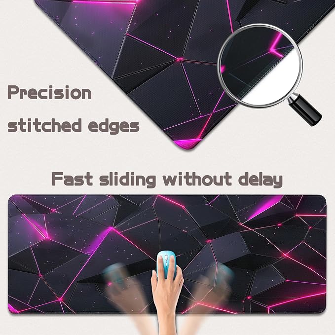 Mouse Pad Gaming - Desk Mat for Keyboard and Mouse - Large Mouse Pads for Desk, Gaming Mousepad with Non-Slip Base, Desks Pad (31.5" X 11.8") for Game, Office and Home - Image 3