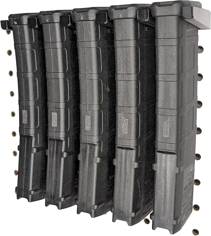 Hammy3DPrints Mount for Pmag Mags - Pegboard/Metal Pegboard/Skadis/etc. | Magazine Holder Storage Rack by Hammy3DPrints