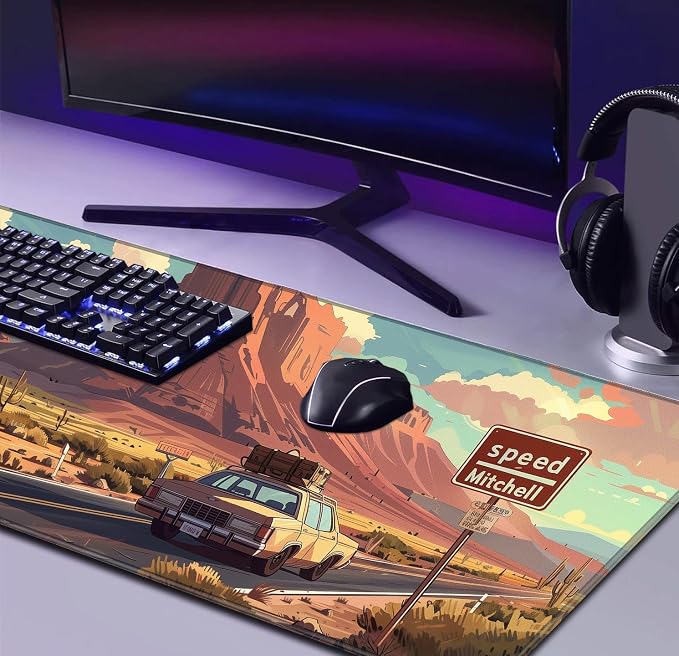 Natural Mountain View Gaming Computer Keyboard Pad, Computer Mouse Pad | Large Extended Mouse Pad; Full Desk Coverage; Waterproof Coating; Stable Anti-Slide Base For Gaming, Office, Study Daily Use - Image 4