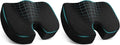 TushGuard Office/Car Seat Cushion, Non-Slip Sciatica & Back Coccyx Tailbone Pain Relief Chair Pad, Memory Foam Butt Pillow for Computer Desk, Wheelchair, Driving (Black) (Pack of 2) by TushGuardSeatCushonsPillows