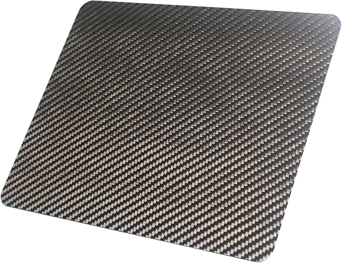 Multipurpose Carbon Fiber Mouse Pad - Hard, Thin, and Lightweight for Office, Gaming, and Daily Computer Use on Desk or Lap (3k Twill, Large) by Banjiang