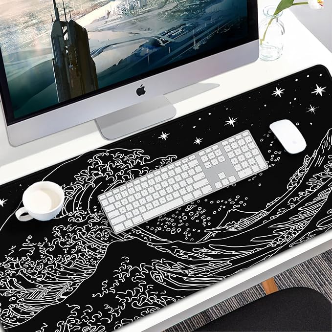 Large Mouse Pad, 31.5x15.7 inch Large Extended Gaming Computer Keyboard Mouse Mat, Water Resist Non-Slip Mousepad Rubber Base Long XXL Mouse Pad for Work & Gaming, Office & Home - Image 7