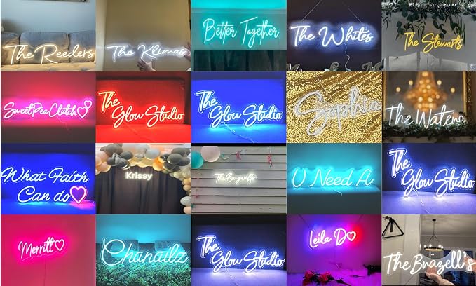 Custom Neon Sign, Neon Sign Customizable for Birthday Wedding Party Gift,Bar Personalized Neon Sign for Wall Decor Length 10inch to 60inch - Image 4