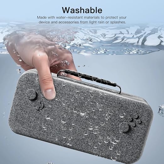 YAJOJO Carrying Case for OneXPlayer OneXfly Apex Handheld Game Console,Hard Shell Cover with Pocket for OneXPlayer OneXfly Apex Cable Charger & Accessories ,Shockproof,Grey - Image 3