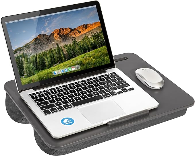 LAPGEAR The Original Lap Desk – Charcoal, Fits 17" Laptops by LapGear