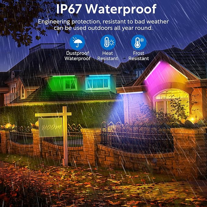 HNRLOY RGB Wall Washer Light with Bar 2Pack, 72W LED RGB Color Changing Landscape Wall Wash Lights, 4FT 120V Dimmable Stage Wash Light Bar for Hotel,Building,Commercial Garden Lighting - Image 3