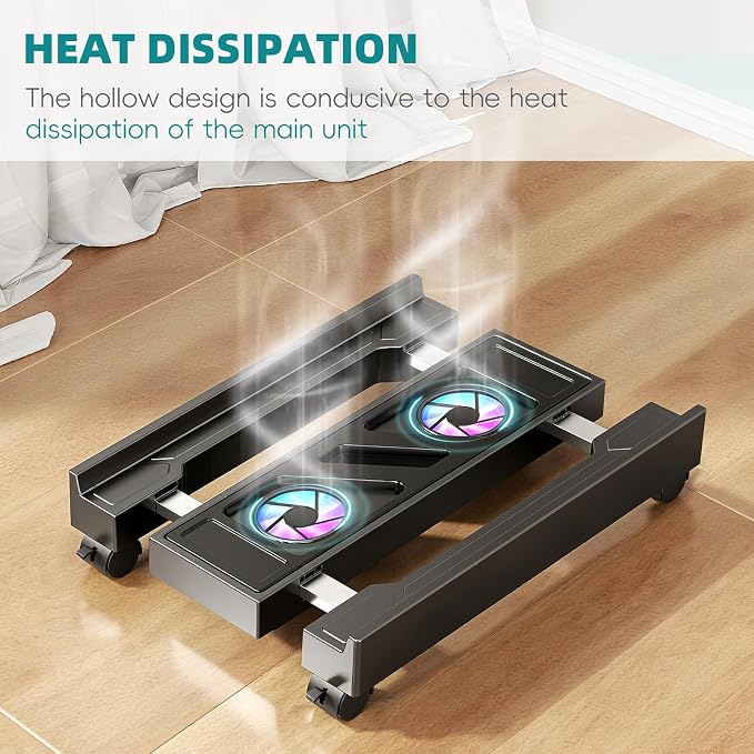 CABTE Computer Tower Stand with Cooling System and RGB Light - Image 3