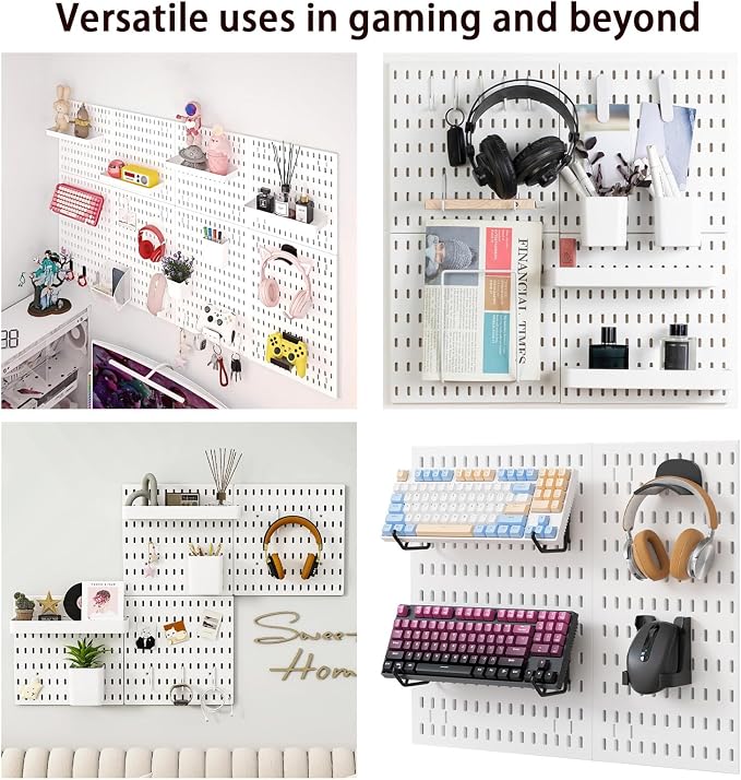 Revamp Your Space With A Versatile Pegboard Kit - Effortlessly Organize Home, Office, And Gaming Setup With Customizable Hanging Solutions (black) - Image 4