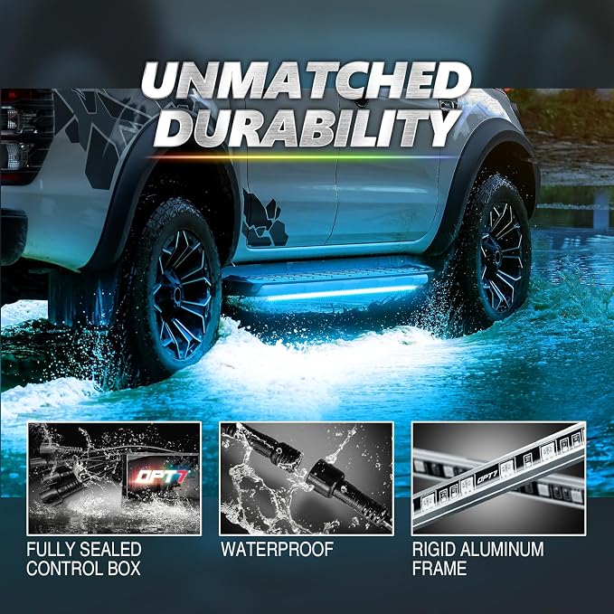 OPT7 Aura Pro RGB Aluminum Truck Underglow Kit with App & Remote Control - Image 4